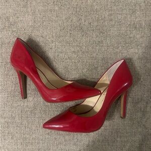 Jessica Simpson Red Patent Pointed-Toe Stiletto Heels